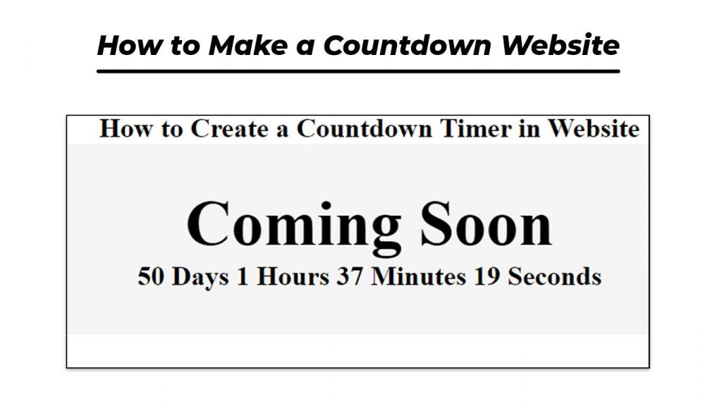 How to Create a Countdown Timer in Website - myprograming