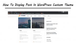 How To Display Post In WordPress Custom Theme