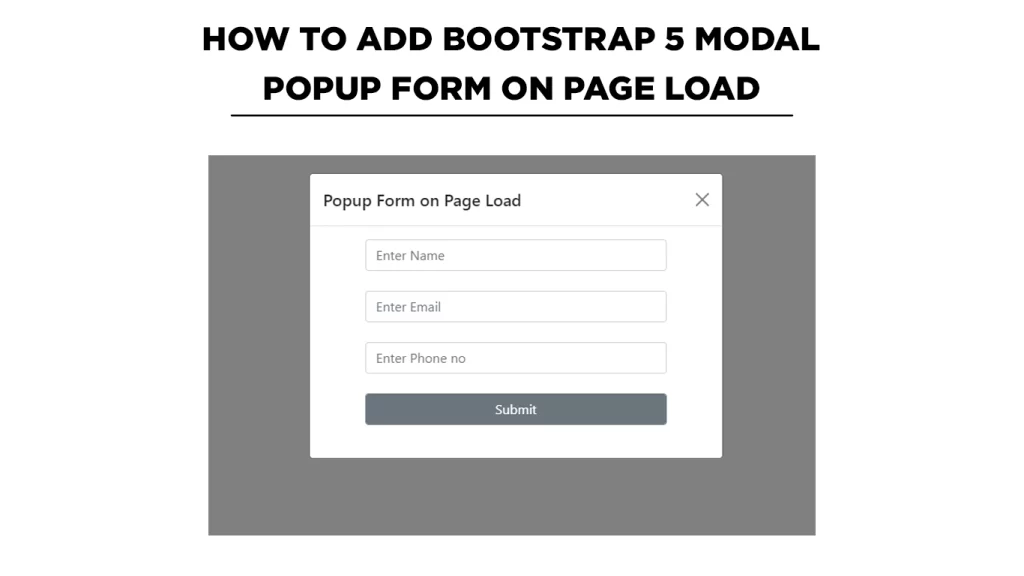 Popup Form on Page Load