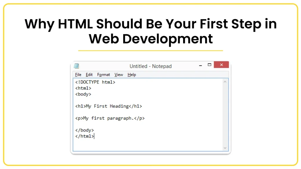 Why HTML Should Be Your First Step in Web Development